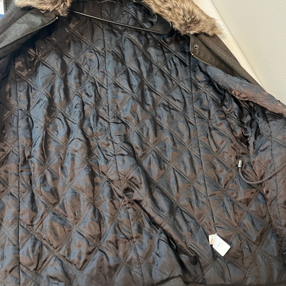 J.Jill Faux Fur Collar Vest - Olive Green - Picture 8 of 11